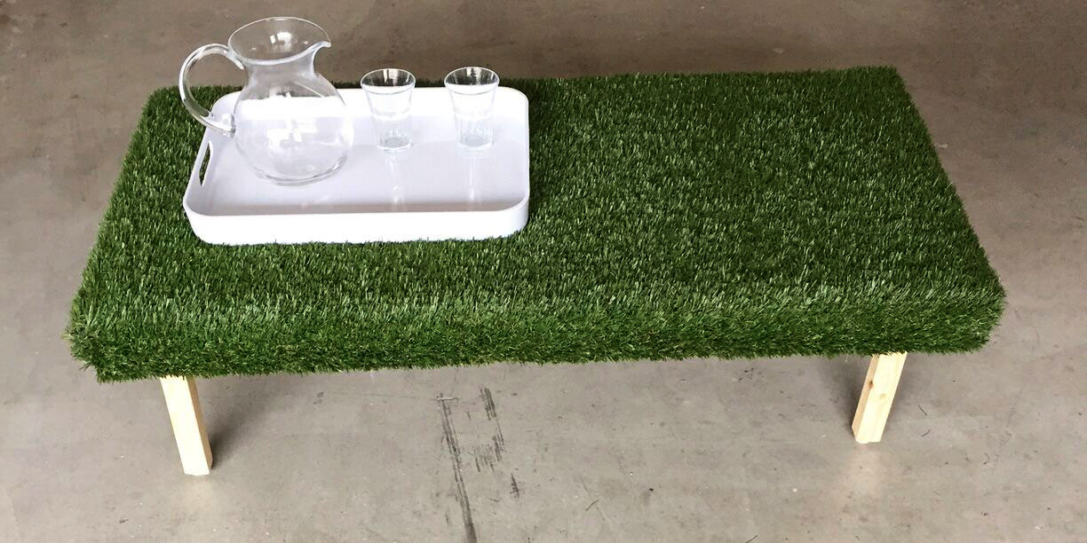 Refurbished Grass Table Los Angeles Decor